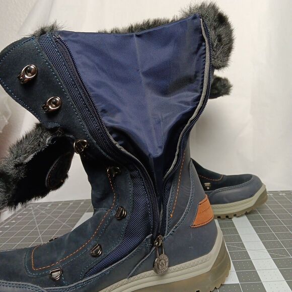 Women's Santana Canada Micah Tall Winter Boots Size 11 Weatherproof Zipper Laced - Picture 13 of 16